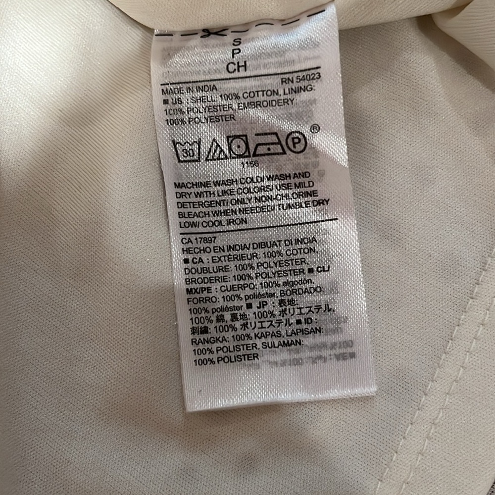 Old Navy Eyelet Short Mini Skirt Cream/Off White Size SP - Picture 8 of 8